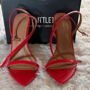 PrettyLittleThing Vibrant Red Strappy Heels